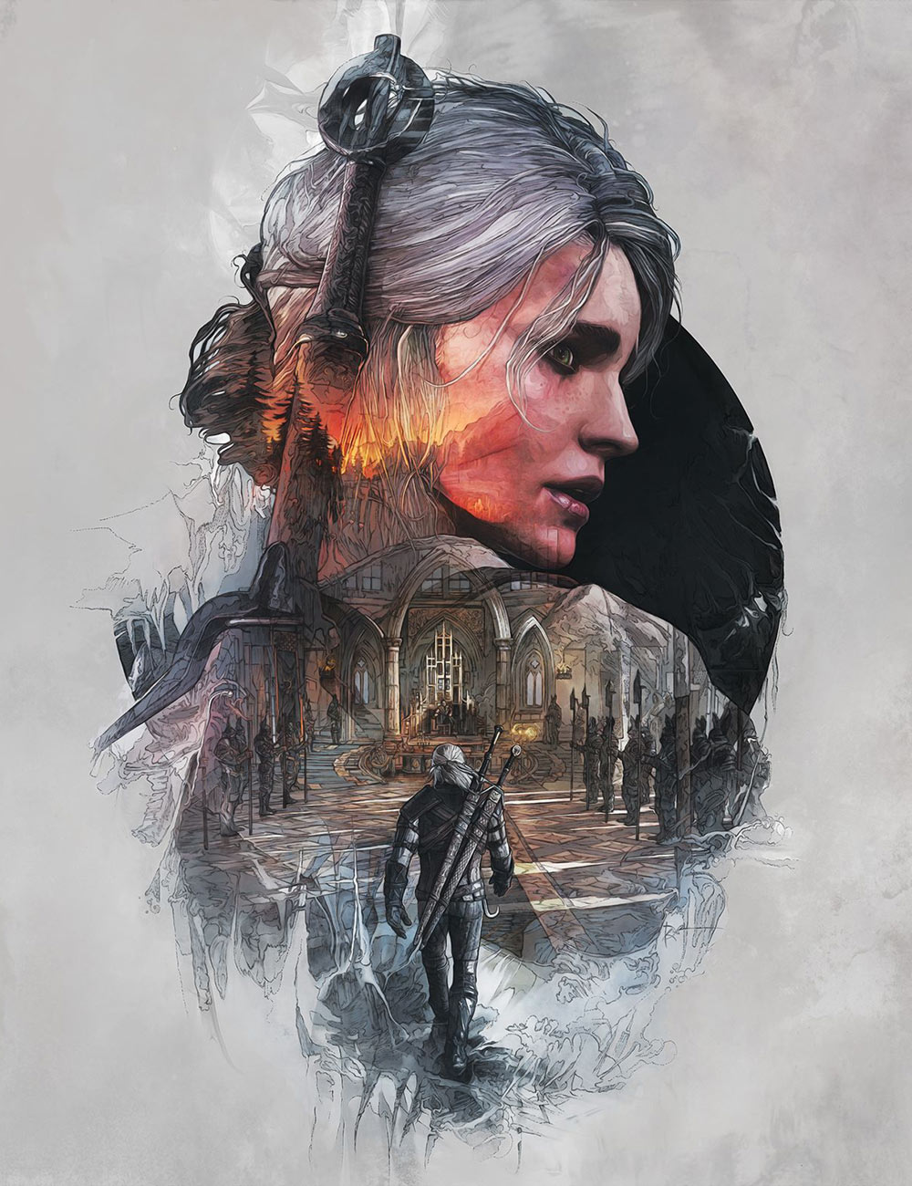 Steelbook, No Man's Land, Back Art from The Witcher 3: Wild Hunt