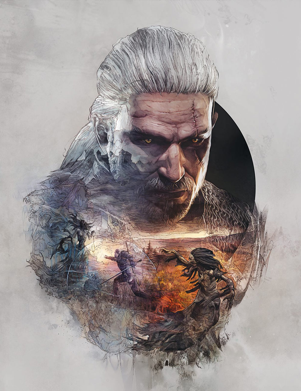Steelbook, No Man's Land, Front Art from The Witcher 3: Wild Hunt