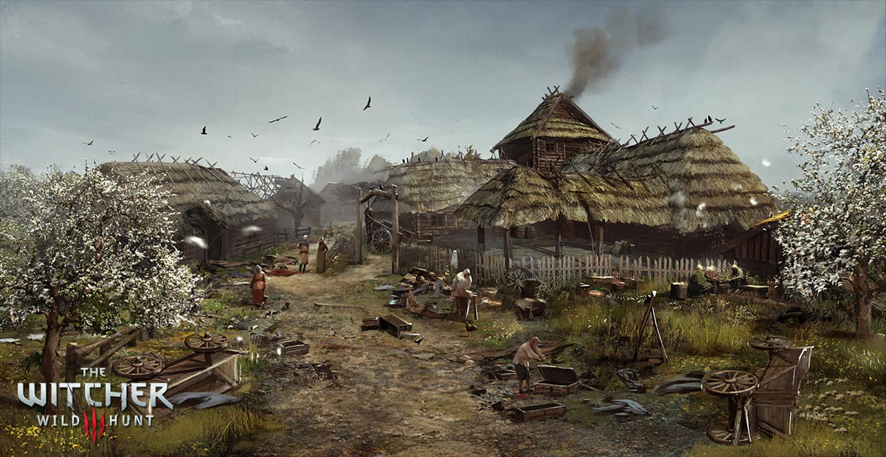 Village Art from The Witcher 3: Wild Hunt