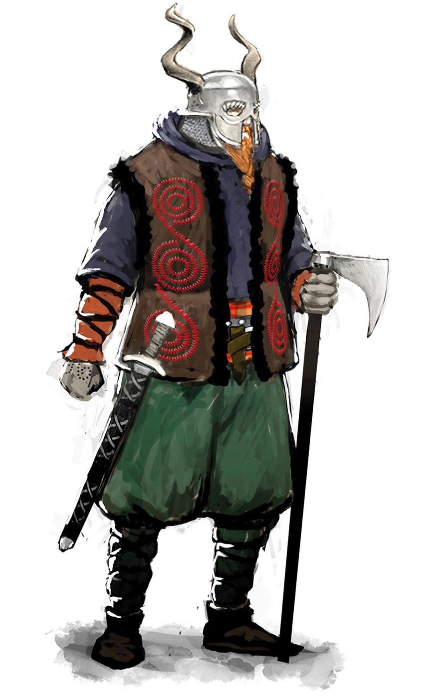 Warrior w/Axe Art from The Witcher 3: Wild Hunt