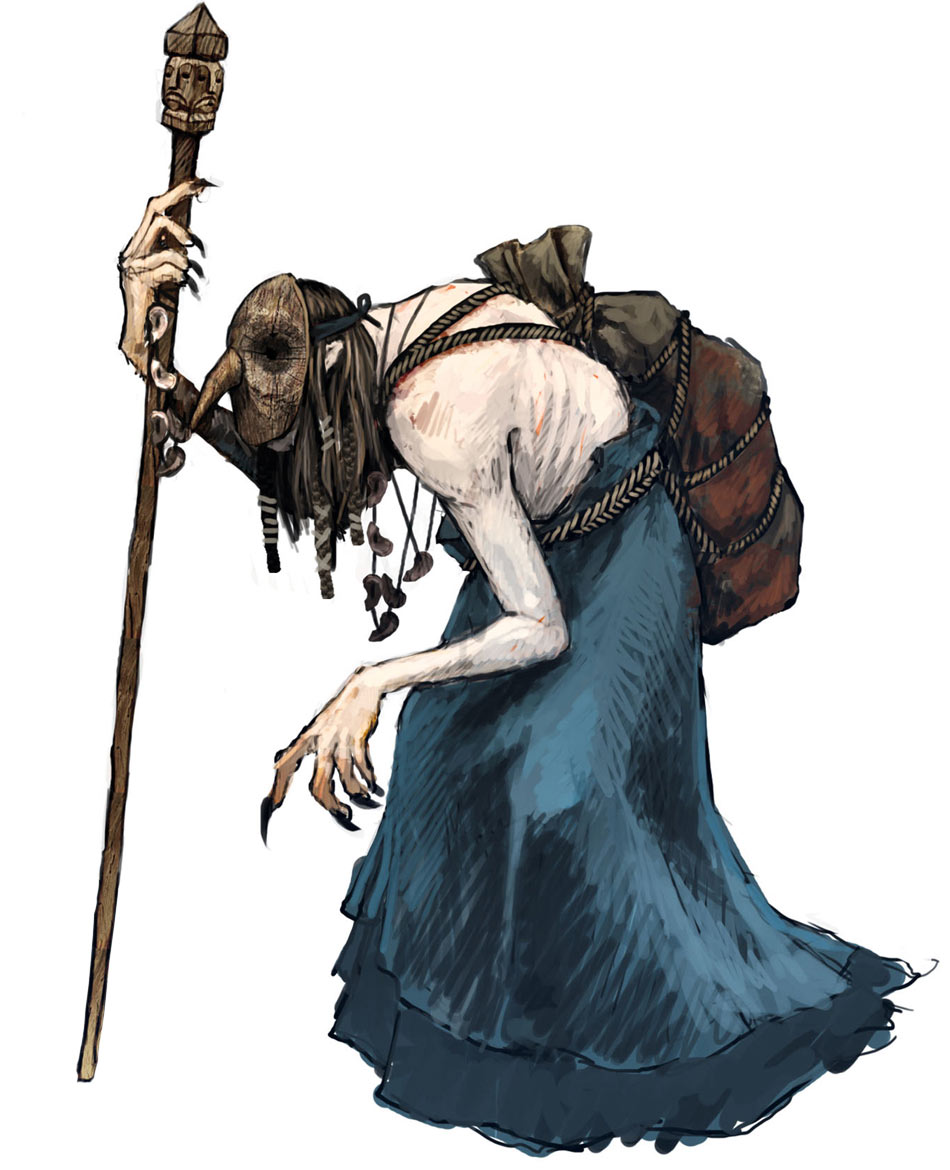 Hunchback Witch Art from The Witcher 3: Wild Hunt