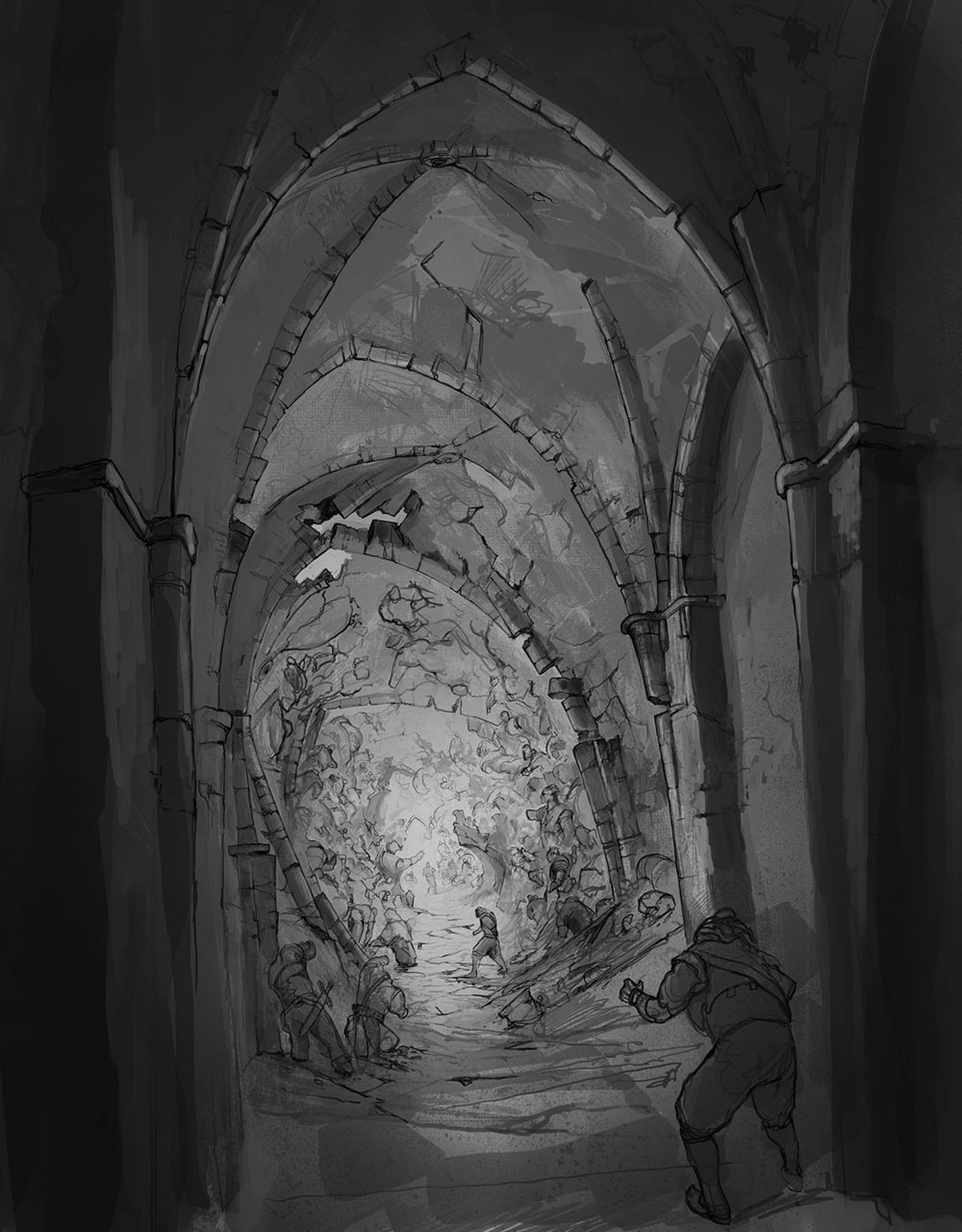 Chaos Room Hallway Art from Castlevania: Lords of Shadow 2
