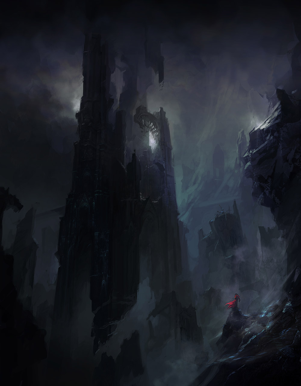 Dracula's Castle Tower Art from Castlevania: Lords of Shadow 2