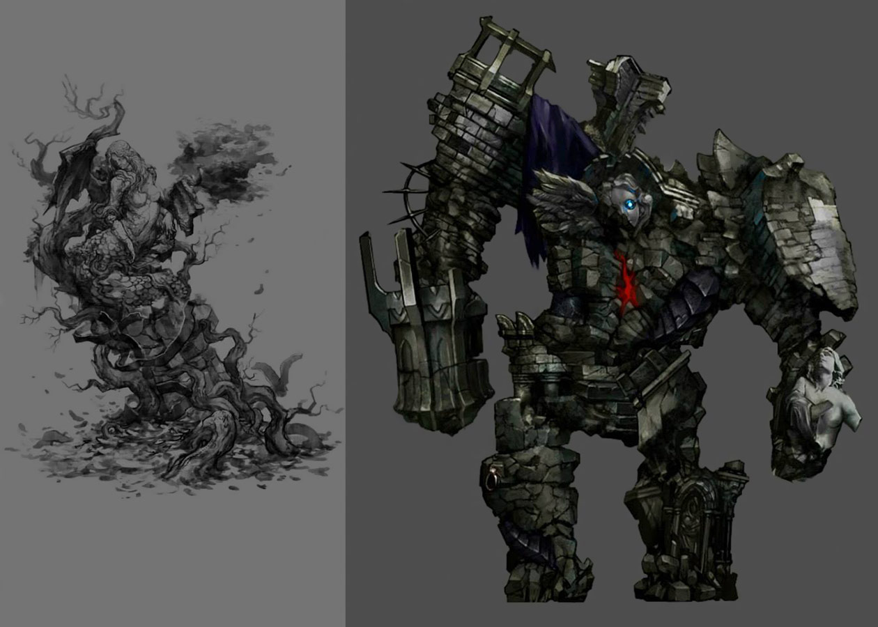 Golem Art from Castlevania: Lords of Shadow 2