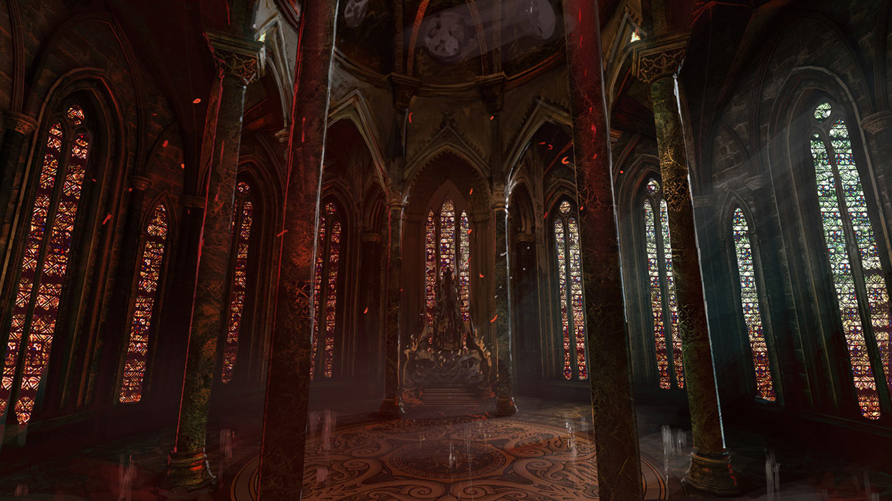 Interior Concept Art from Castlevania: Lords of Shadow 2