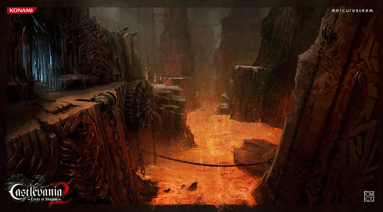Lava Concept Art from Castlevania: Lords of Shadow 2