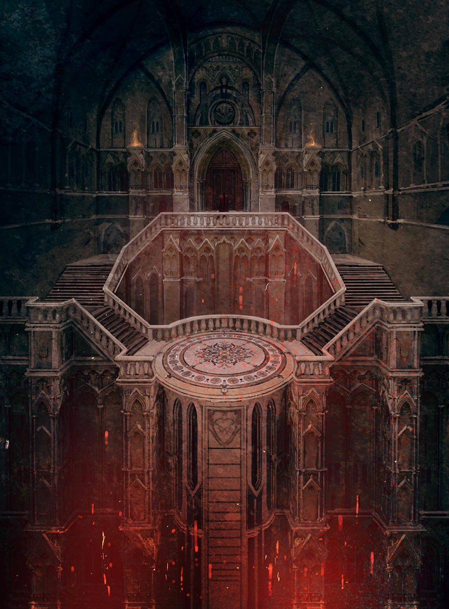 Main Entrance Stairs Art from Castlevania: Lords of Shadow 2