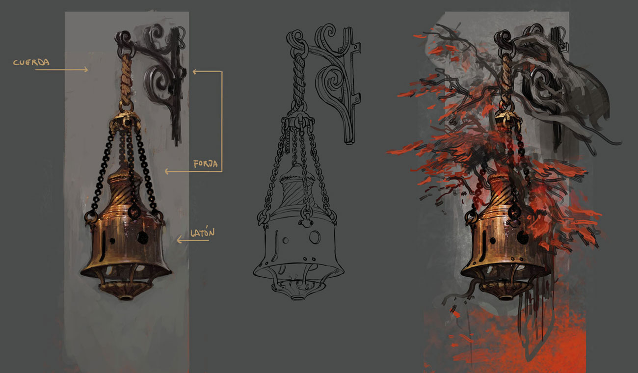 Maze Garden Gong Art from Castlevania: Lords of Shadow 2