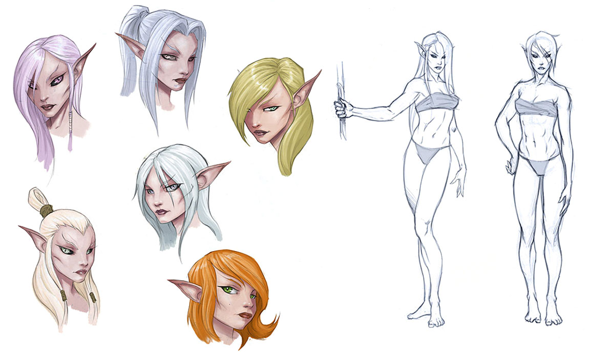 Elf Faces Art from EverQuest Next