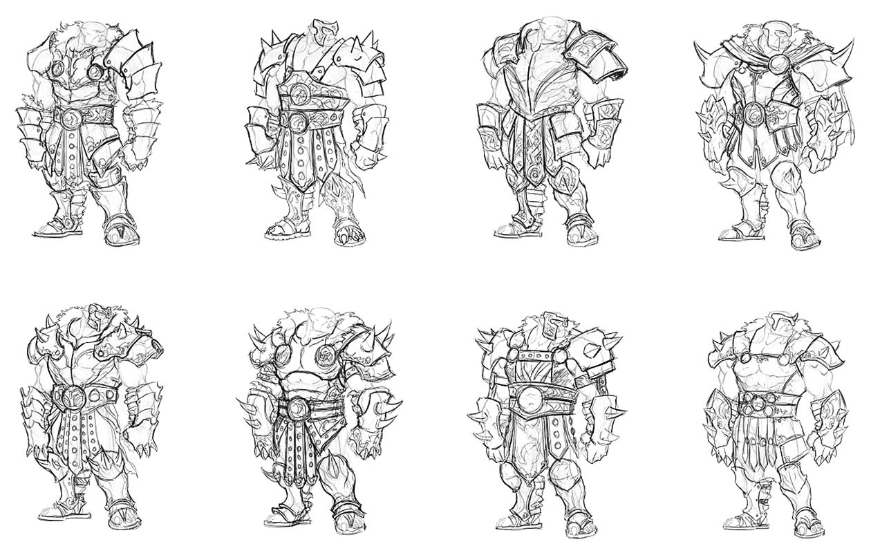 Ogre Armor Sketches from EverQuest Next