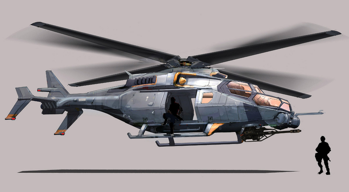 Transport Helicopter Art from Fuse