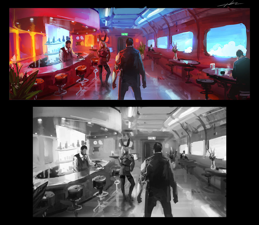 Drinks Bar Art from Killer is Dead