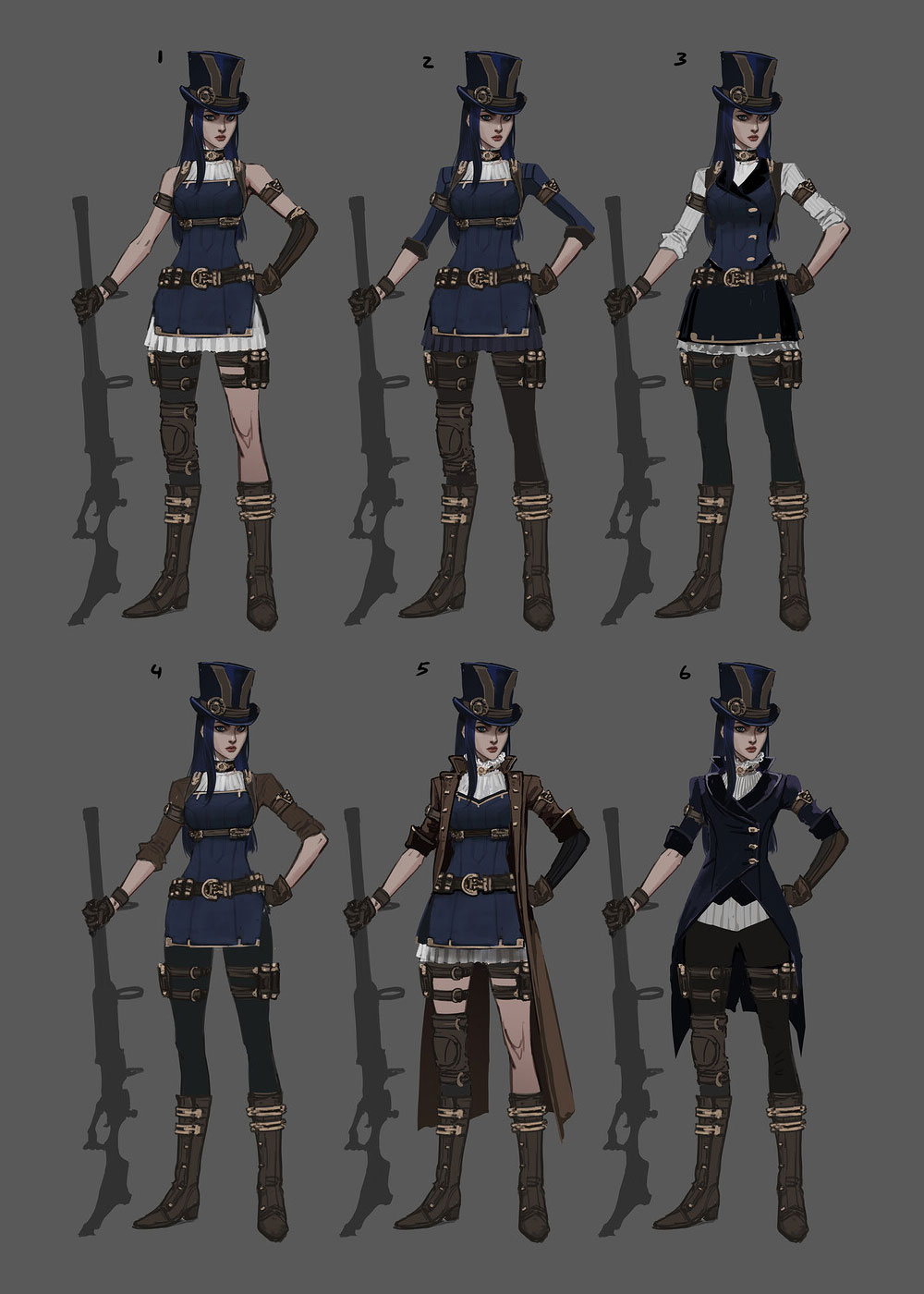 Caitlyn Rough Concept Art from League of Legends