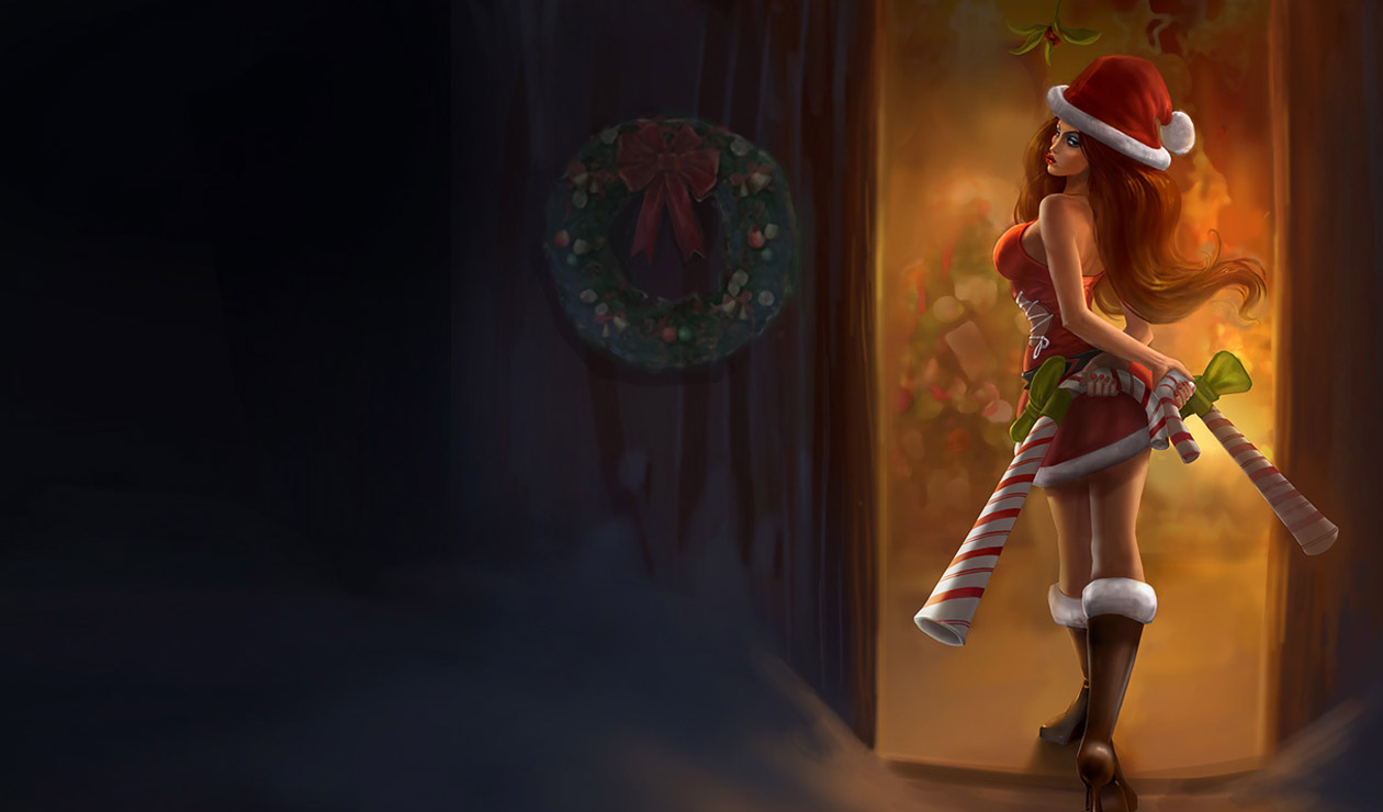 Candy Cane Miss Fortune Art from League of Legends