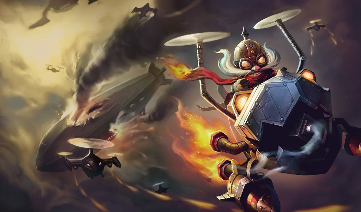 Corki, The Daring Bombardier Art from League of Legends