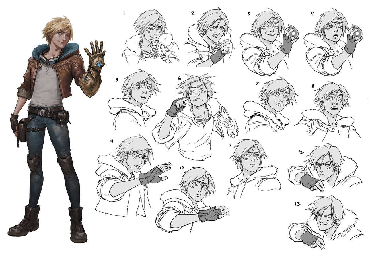 Ezreal Expressions Art from League of Legends