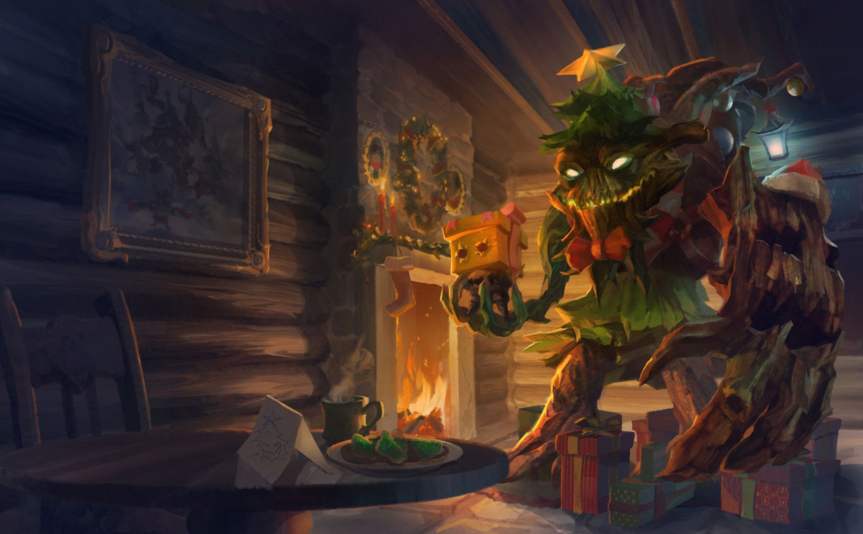 Festive Maokai Art from League of Legends