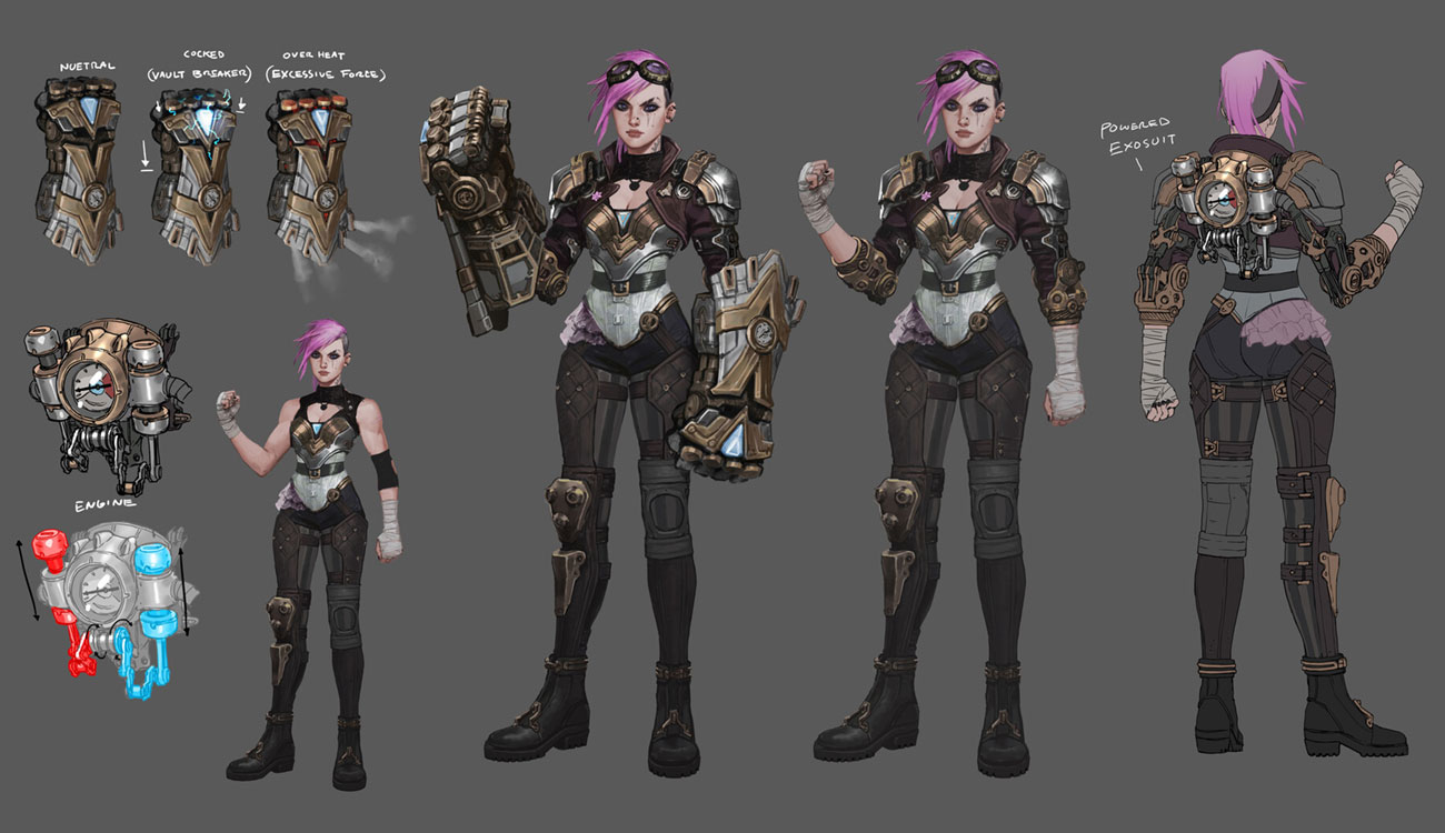 Vi Exosuit Concept Art from League of Legends
