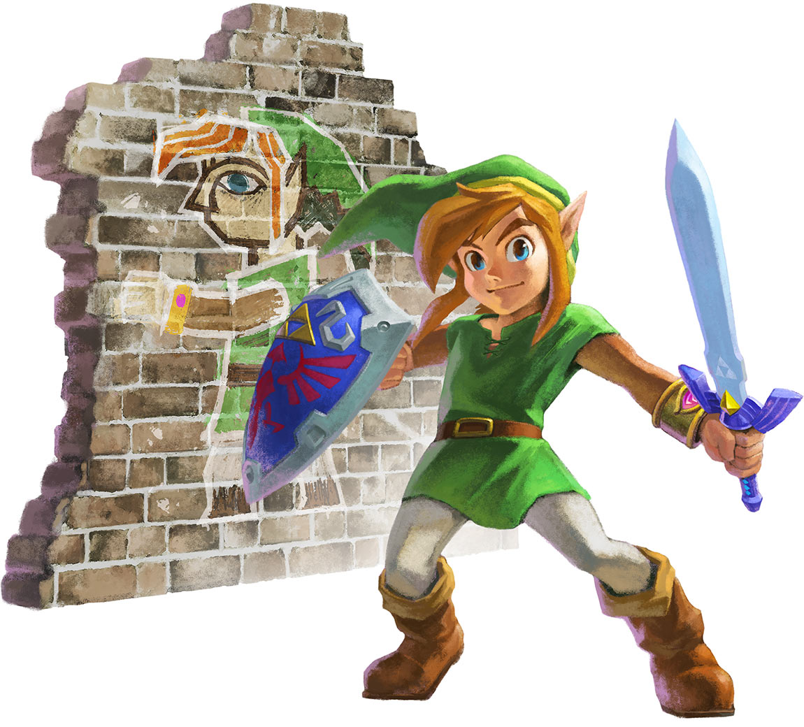 Link & Link Drawing Art from The Legend of Zelda: A Link Between Worlds