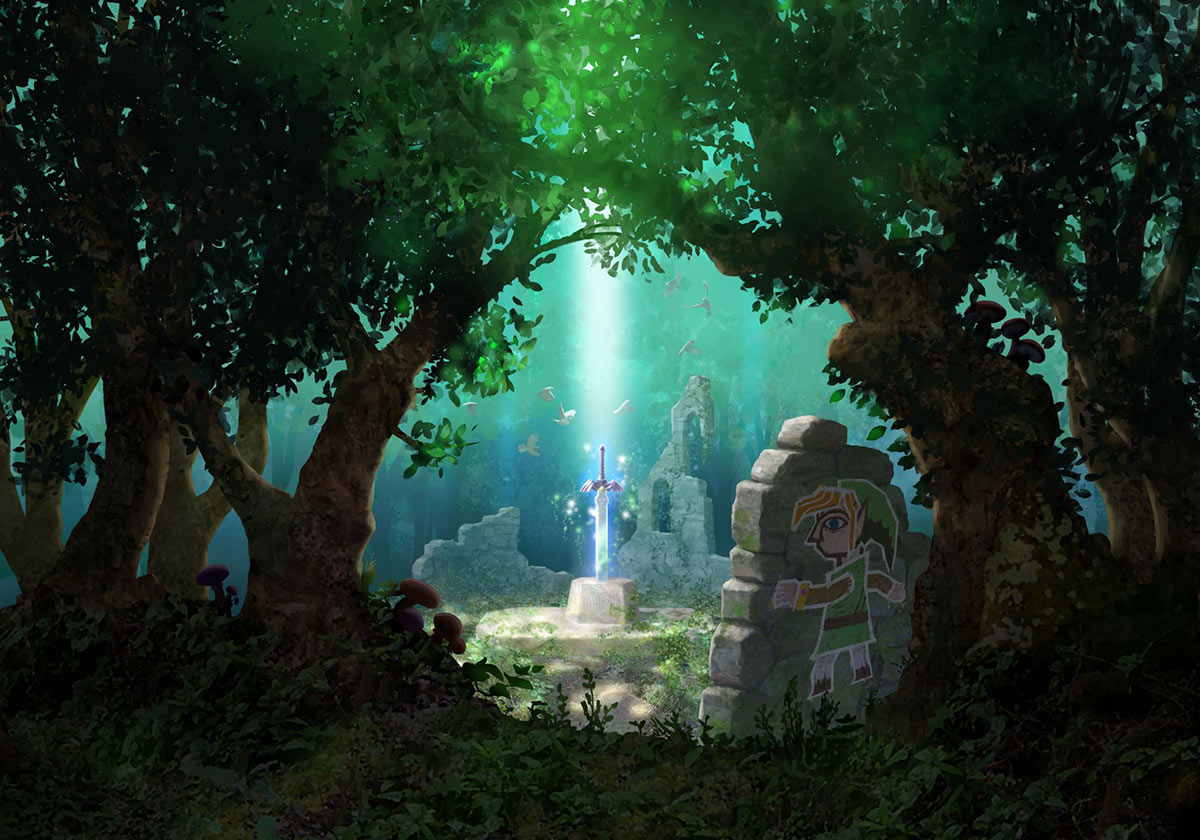 Master Sword Art from The Legend of Zelda: A Link Between Worlds