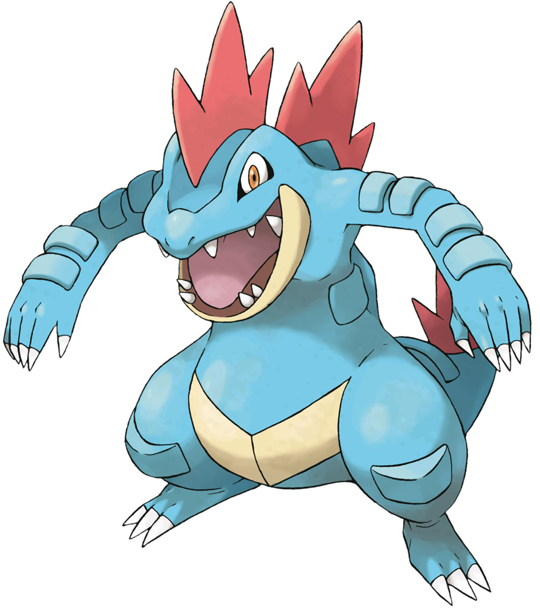 Feraligatr Art from Pokémon HeartGold and SoulSilver