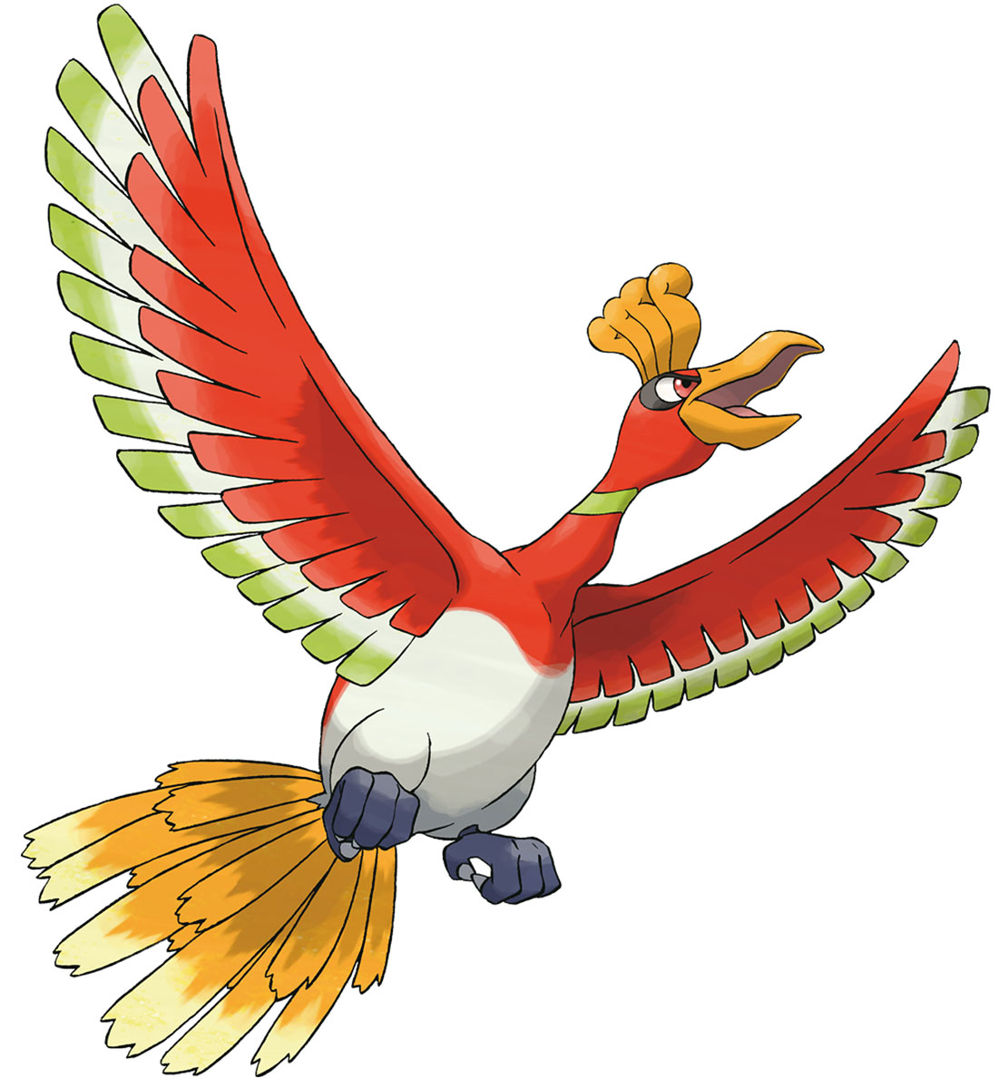 Ho-Oh Art from Pokémon HeartGold and SoulSilver