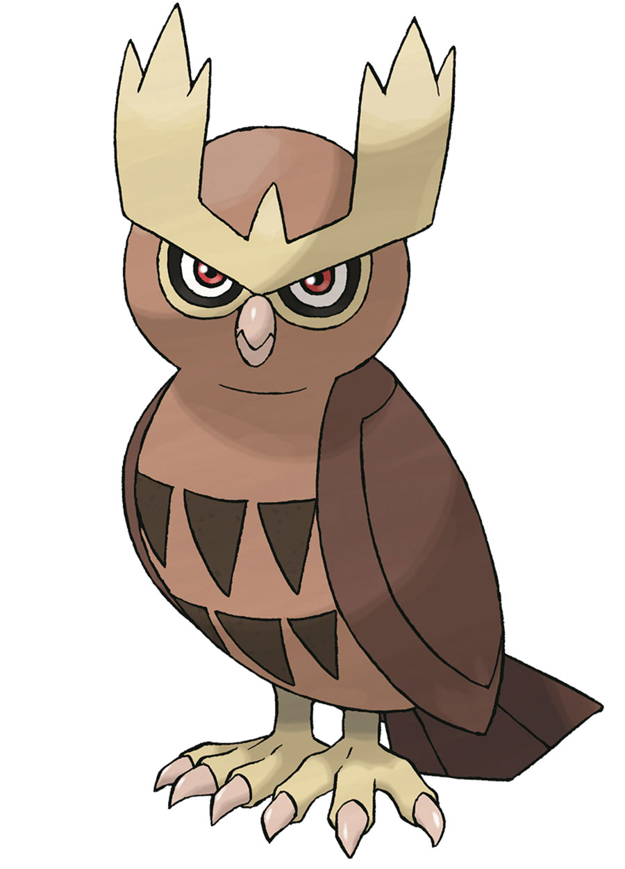 Noctowl Art from Pokémon HeartGold and SoulSilver