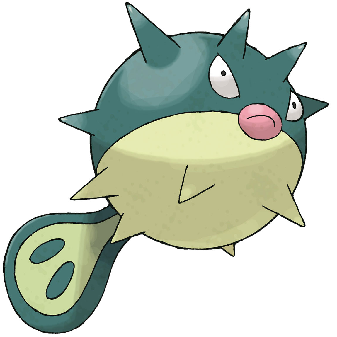 Qwilfish Art from Pokémon HeartGold and SoulSilver