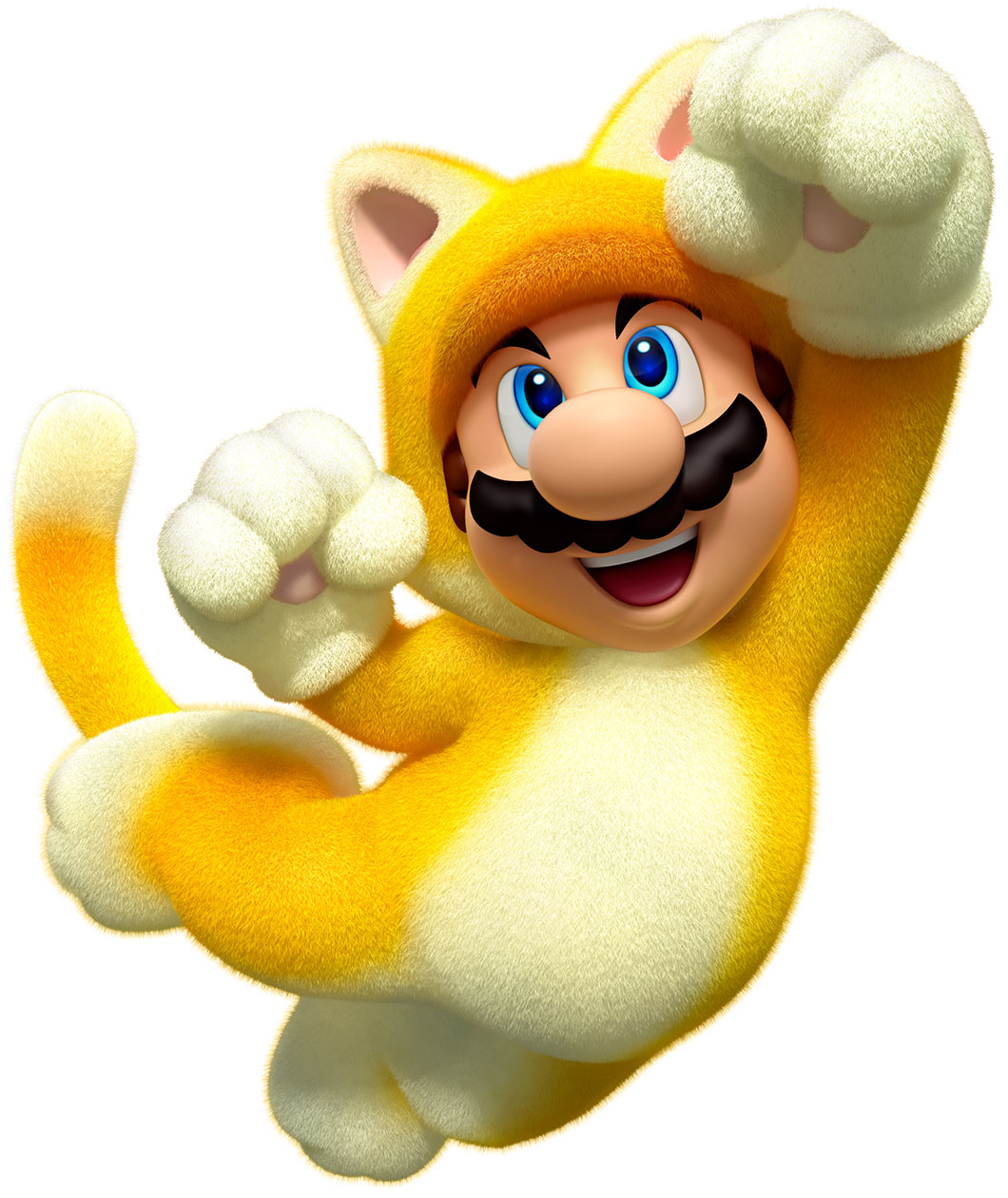Cat Mario Jumping Art from Super Mario 3D World