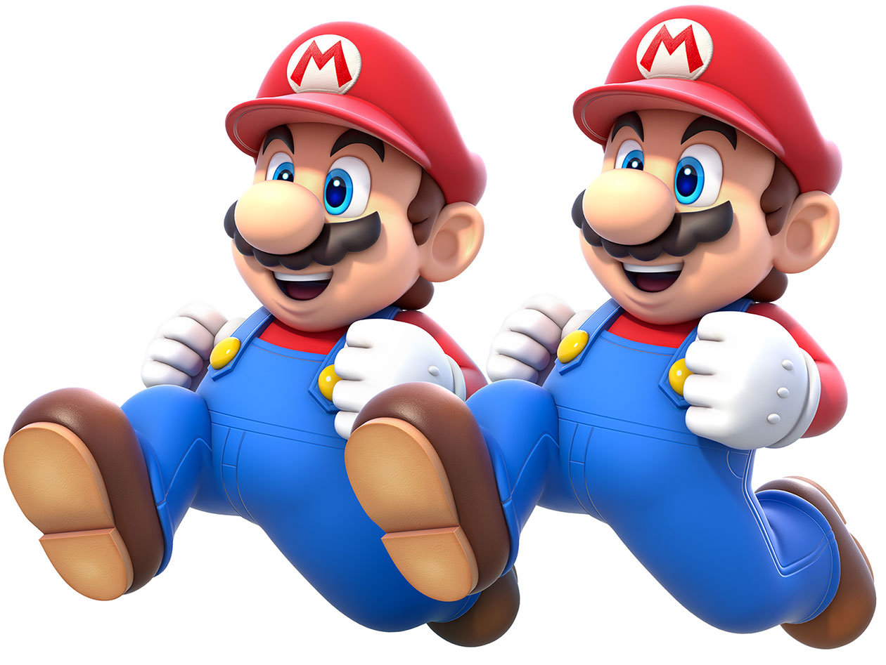 Double Mario Art from Super Mario 3D World