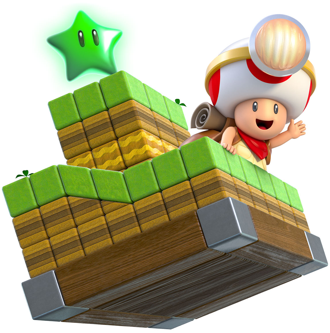 Toad Brigade Captain Art from Super Mario 3D World