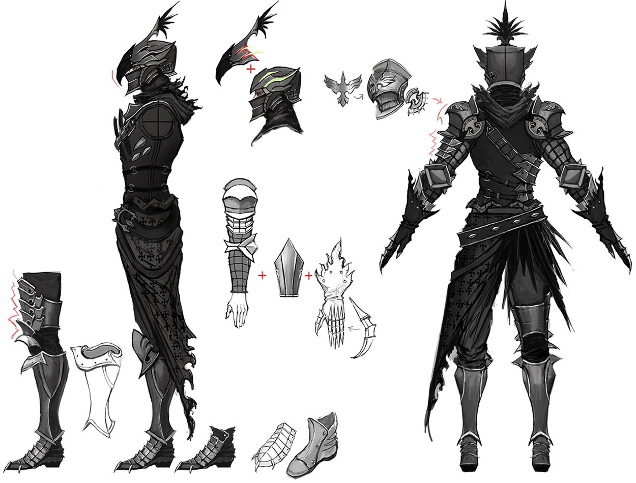 Nighthawk Armor Back Art from Vindictus