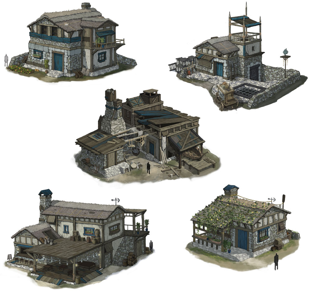 Seaside Houses Art from Vindictus