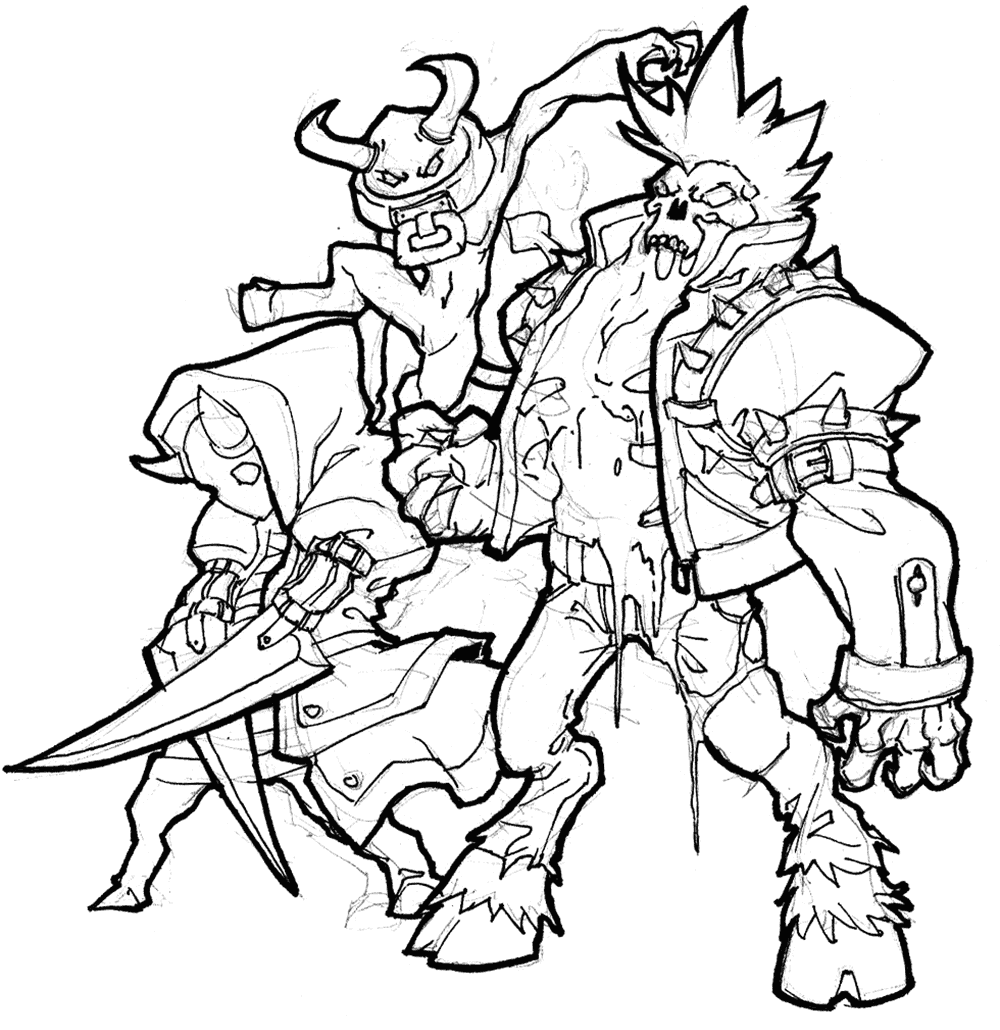 Enemies Sketch from Valdis Story: Abyssal City