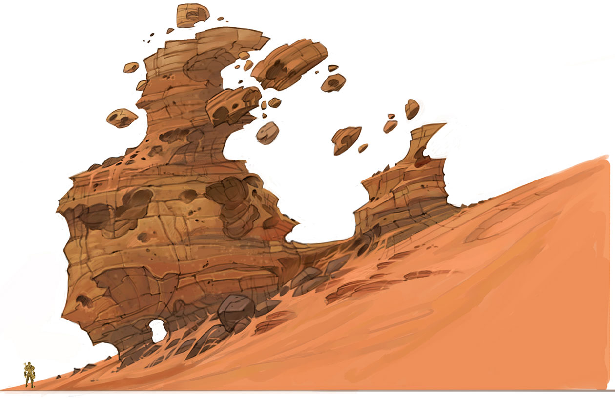Anoah Rock Outcropping Art from WildStar