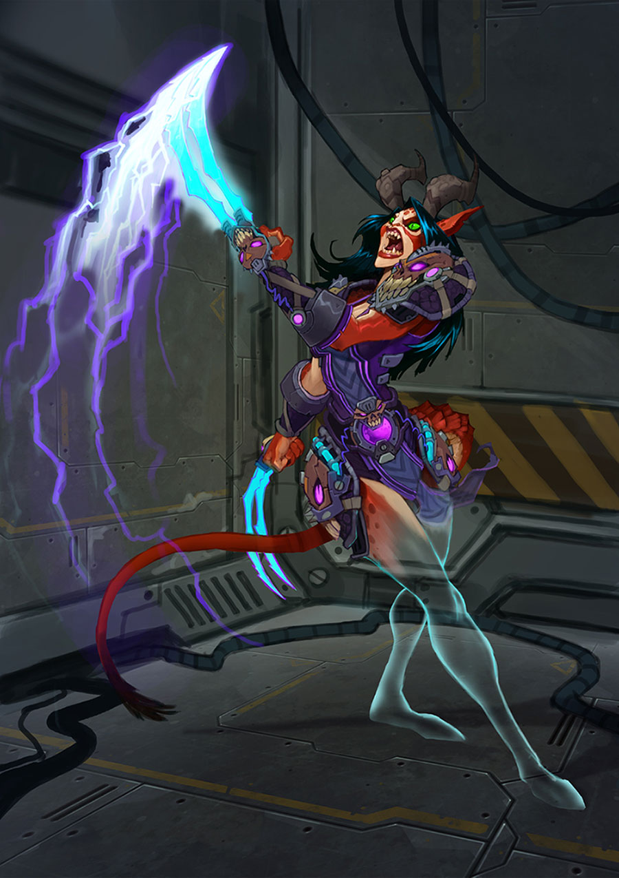 Draken Female Art from WildStar