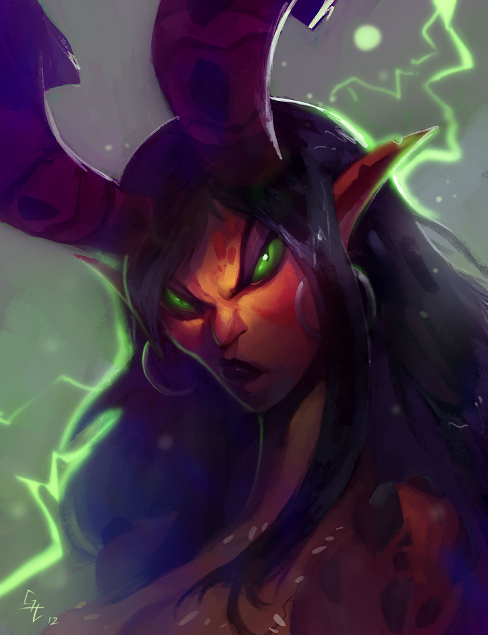 Draken Female Face Art from WildStar