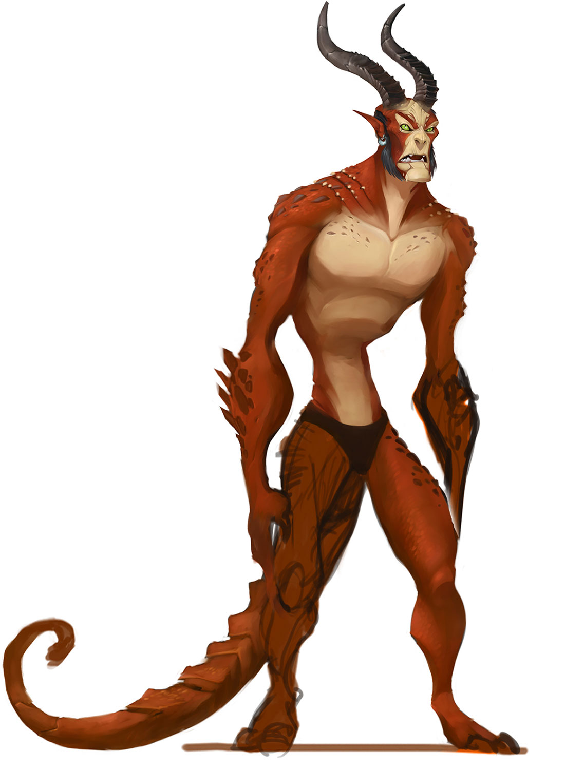 Draken Male Concept Art from WildStar