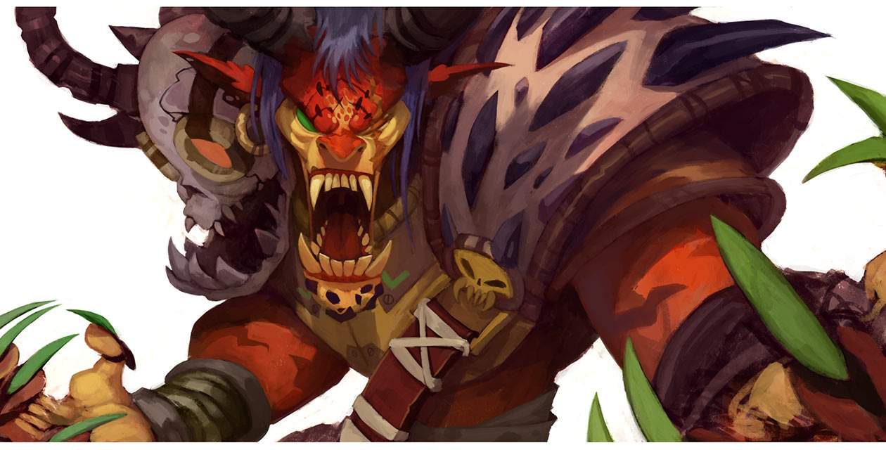 Draken Male Portrait Art from WildStar