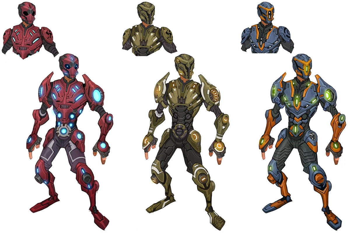 Heavy Mid Armor Art from WildStar