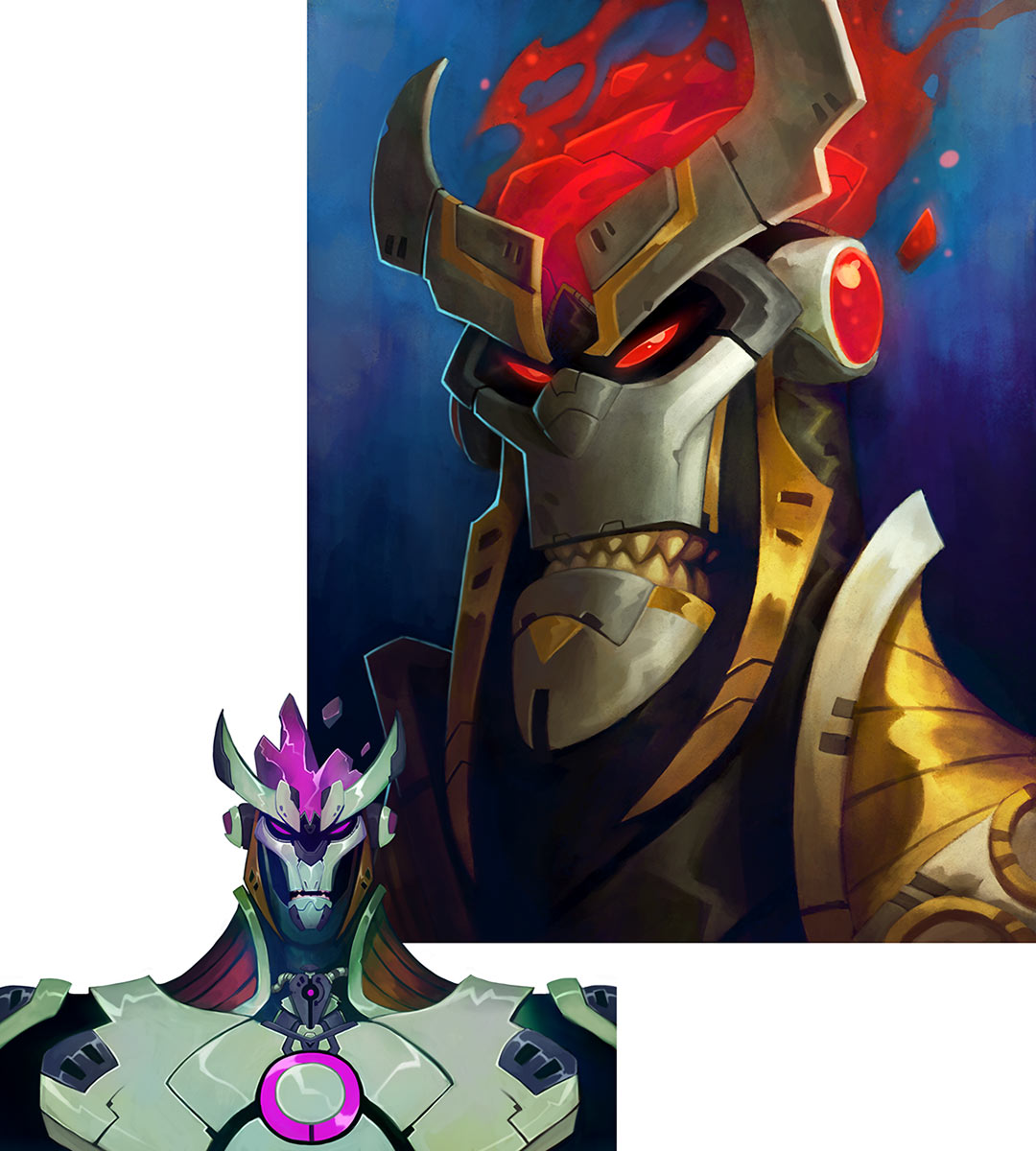 Mechari Male Face Art from WildStar
