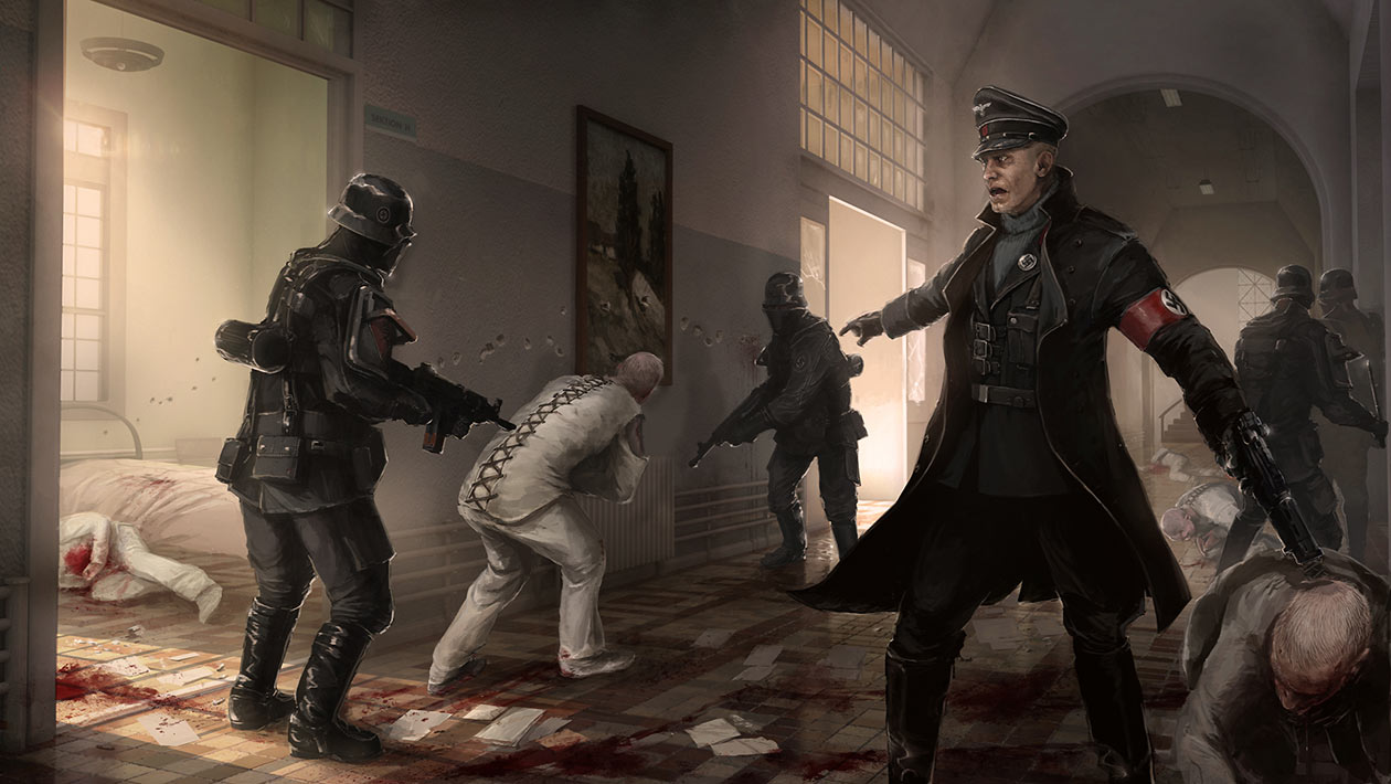 Asylum Interior Art from Wolfenstein: The New Order