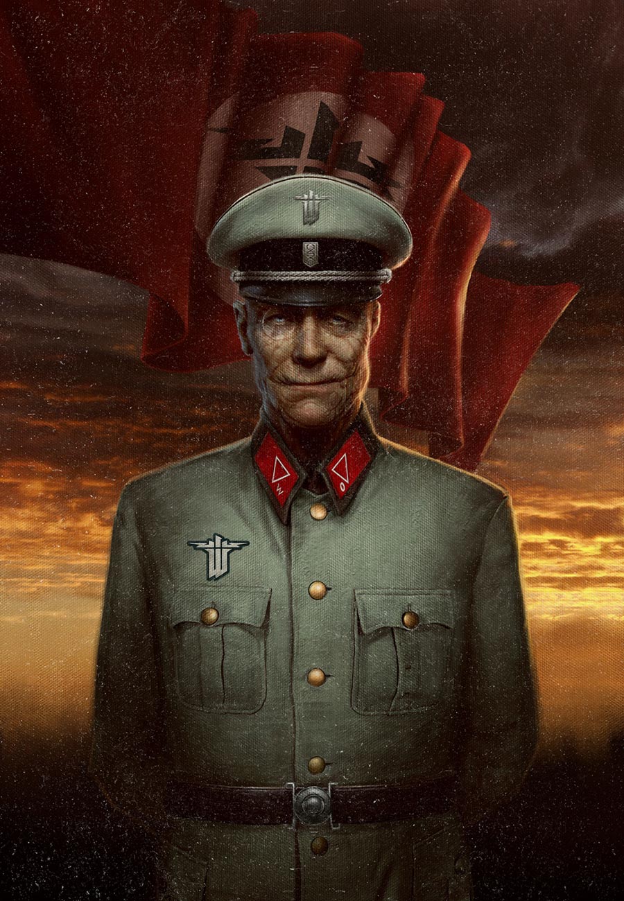 Deathshead Portrait Art from Wolfenstein: The New Order