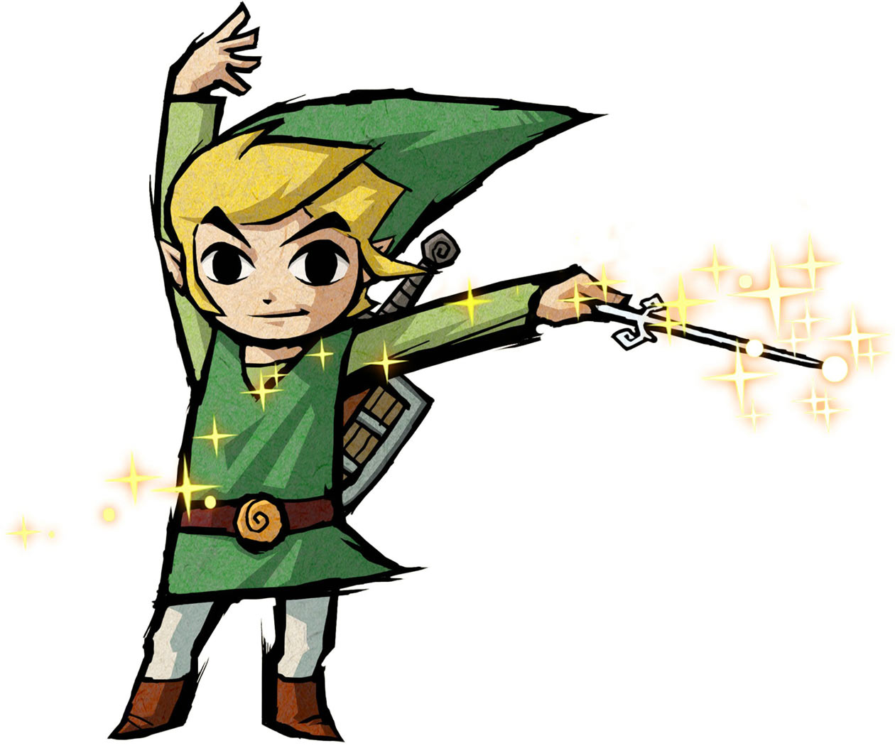 Link Conducting Art from The Legend of Zelda: The Wind Waker HD