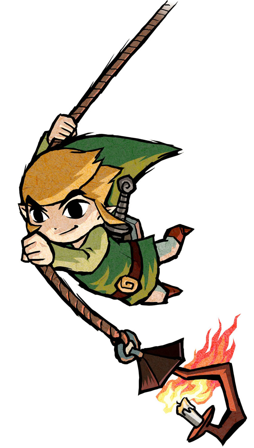 Link Rope Action Art from The Legend of Zelda: The Wind Waker HD