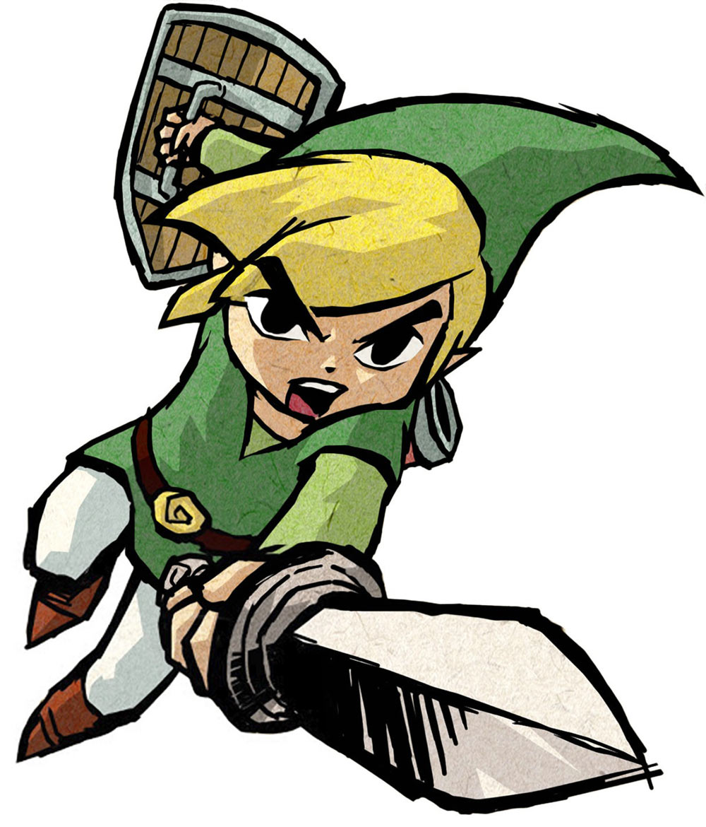 Link Slashing Art from The Legend of Zelda: The Wind Waker HD