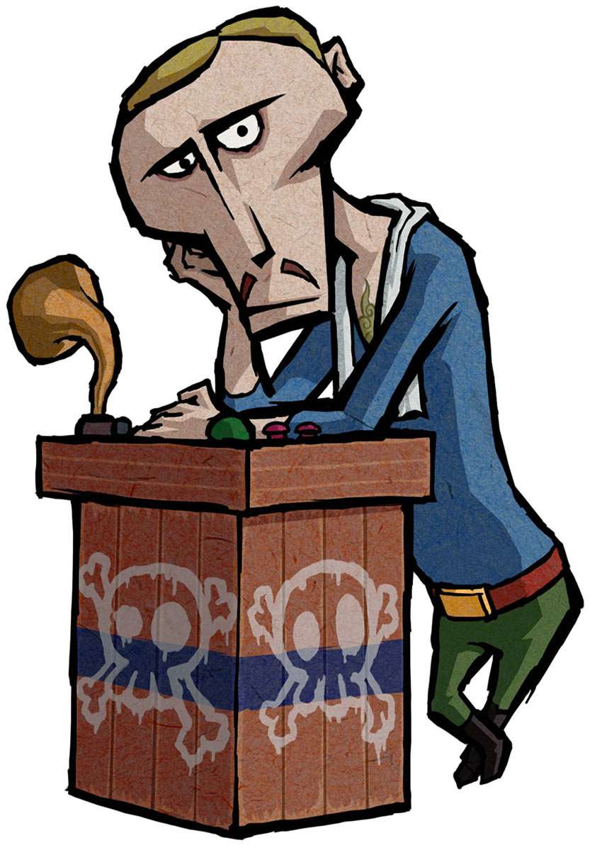 Salvatore Art from The Legend of Zelda: The Wind Waker HD