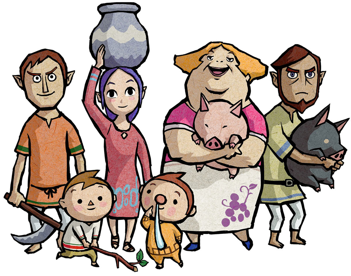 Town People Art from The Legend of Zelda: The Wind Waker HD