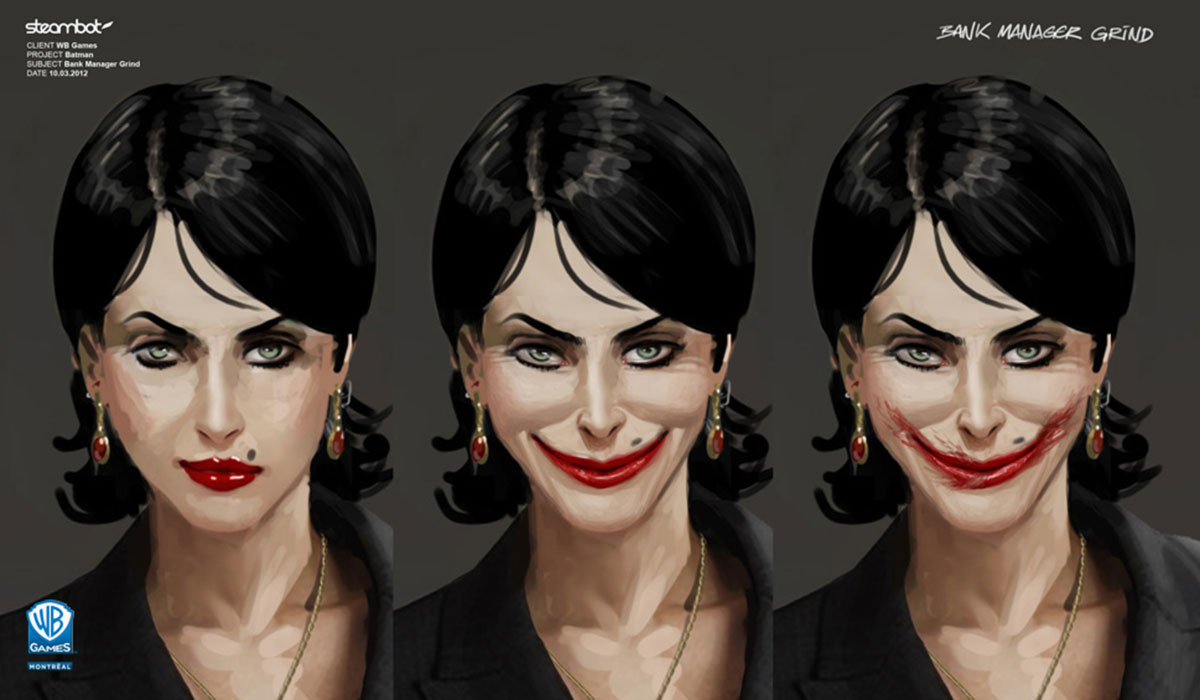 Bank Manager Grind Art from Batman: Arkham Origins