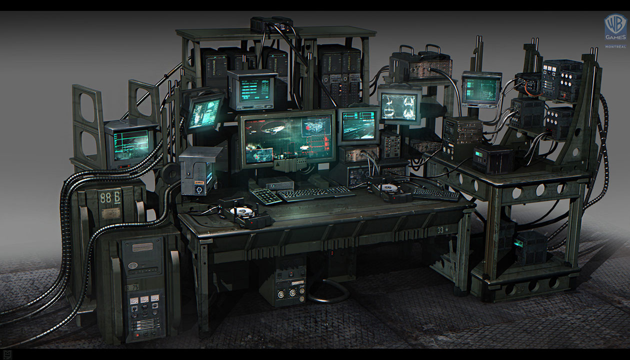Batcomputer Art from Batman: Arkham Origins